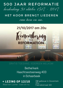 Herdenking 500 jaar reformatie @ Bethel Kerk Schaarbeek | Schaarbeek | Brussels Hoofdstedelijk Gewest | België