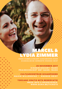 Concert Marcel & Lydia Zimmer @ Cultureel Centrum Scharpoord | Knokke-Heist | Vlaanderen | België